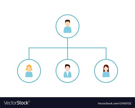 Delegating And Organization Structure Icon Vector Image