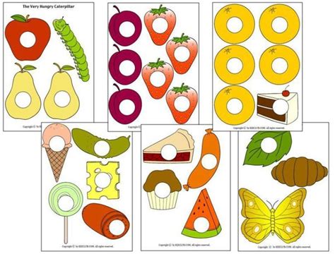 · the very hungry caterpillar theme: The Very Hungry Caterpillar free printable story props ...