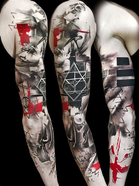 The majority of the tattoo is usually in black, and then the red will be used to make specific elements stand out or to give it a unique shadow effect. Trash Polka Tattoos, Explained and Illustrated - KickAss ...