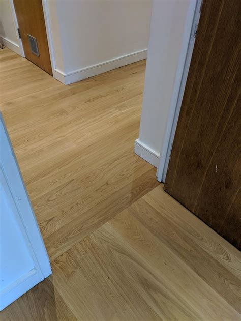 The direction you choose needs to transition when laying hardwood flooring throughout your home, you need to take special care in choosing the direction that the wood will be placed. Change in direction of wood flooring boards. | Wood floor ...
