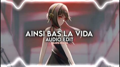 Ainsi Bas La Vida Indila Edit Audio Youtube