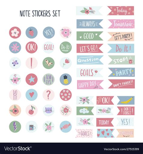 Back To School Priority Important Stickers Agendas Reminder Planner