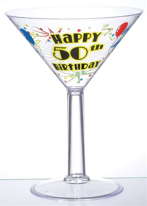 Fun Jumbo Happy 50th Birthday Martini Glass Plastic T Present Drinking Party Walmart Canada