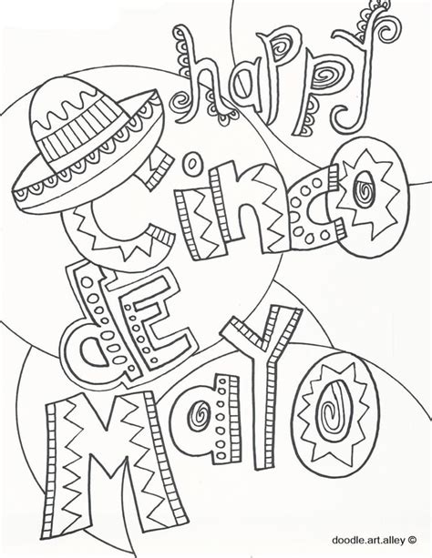 Cinco De Mayo Coloring Pages Printable Coloring Pages Kids 2019