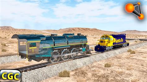 Beamng Drive My Alpha Mod Steam Locomotive Vs Diesel Train