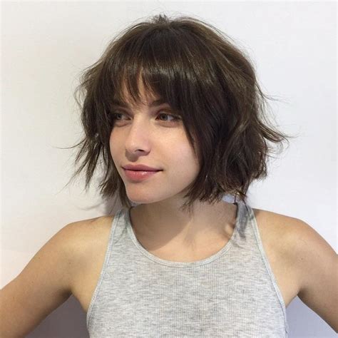 16 Short Messy Brunette Bob With Bangs Who Says Very Short Hair Cant