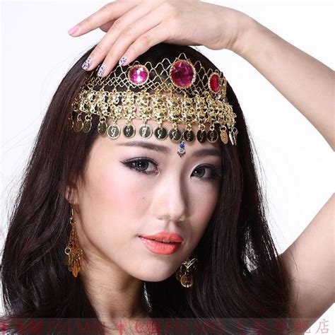 Belly Dance Headdress Belly Dance Gem Card Issuing Hair Bands Dance Performances With Jewelry