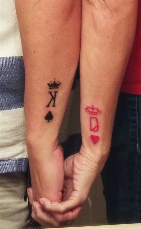 perfect king of spades and queen of hearts tattoo kingandqueentat commitment heart healthy