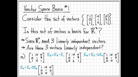 Vector files are images that are built by mathematical formulas. Linear Algebra Example Problems - Vector Space Basis ...