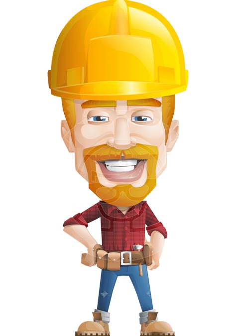 Construction Worker Vector Cartoon Character 112 Illustrations
