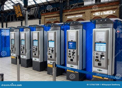 London England 18 October2018 Train Ticket Machine Or Train Ticket