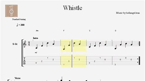 Whistle Tab Guitar Solo Youtube