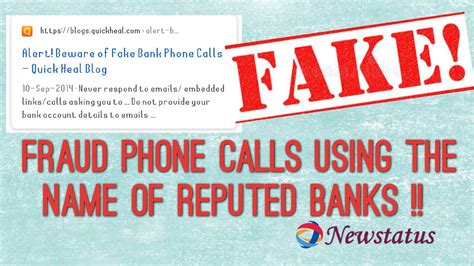 Fake Calls Asking Your Bank Details And 0tp Beware Newstatus