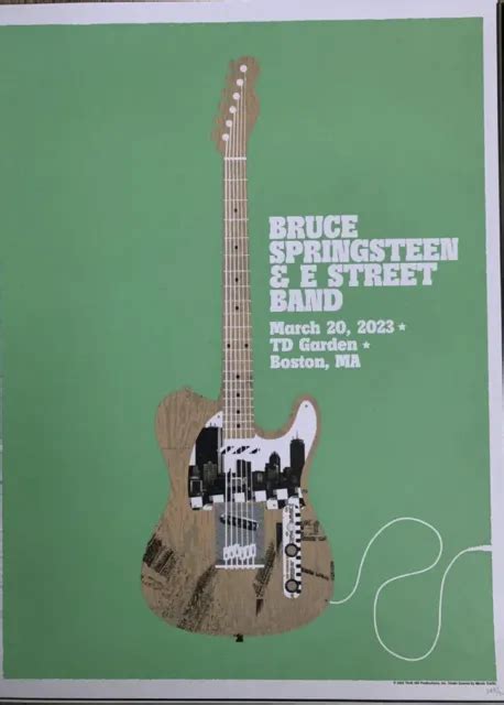 Bruce Springsteen E Street Band 2023 Tour Boston Official Numbered