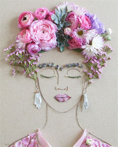 I Balance Twigs And Flowers To Create Intricate Portraits Out Of Mother