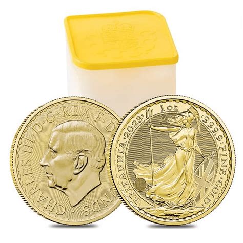 Buy 2023 Great Britain 24k Gold Britannia King Charles Iii Tube Of 10 Coins Bu Guidance