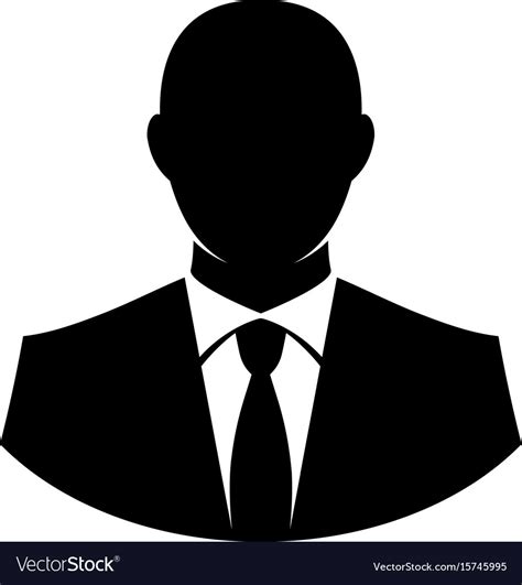 Businessman In Suit Head Icon Royalty Free Vector Image