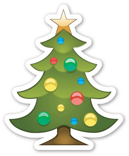 Christmas Tree Emoji Sticker Transparent Png Stickpng