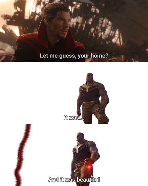 Made A High Quality Version Of The Thanos Home Meme Memetemplatesofficial