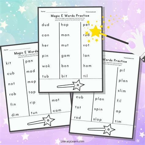 Magic Wand Silent E Worksheets Literacy Learn