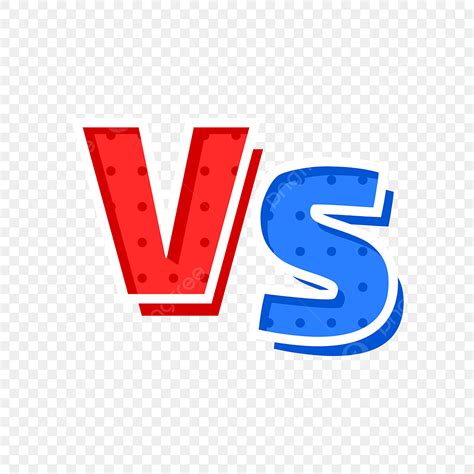 Gambar Versus Desain Logo Dengan Warna Merah Dan Biru Vs 3d