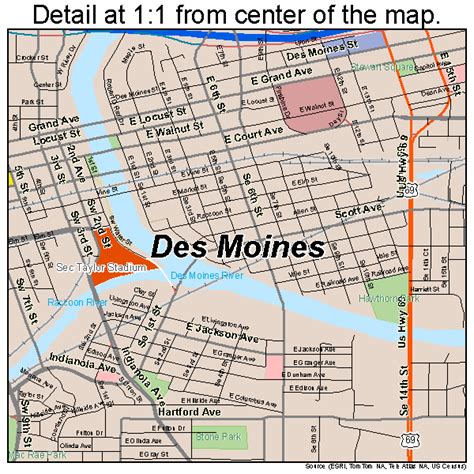 Street Map Of Des Moines Iowa Cinemergente