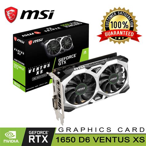 Msi Geforce Gtx 1650 D6 Ventus Xs Oc Nvidia Graphics Card Msi Geforce