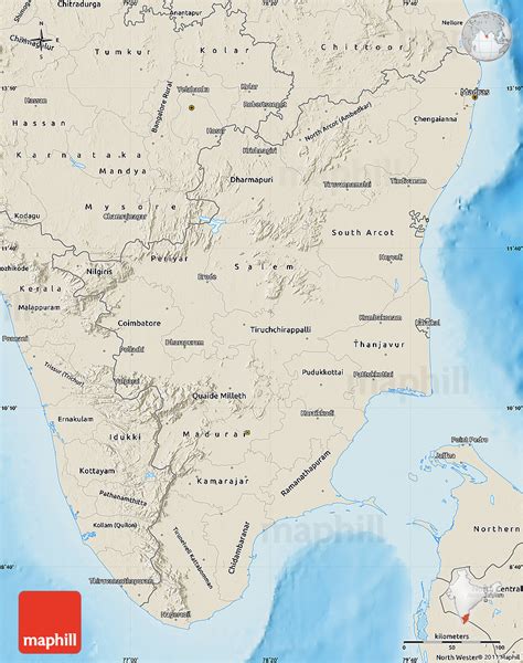 Physical Map Of Tamil Nadu Images