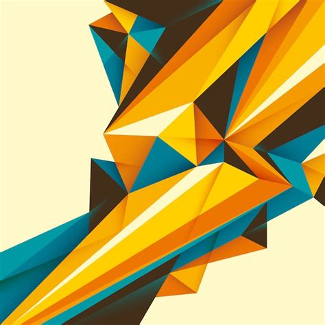 Premium Vector Abstract Illustration Made Of Solid Geometric Shapes