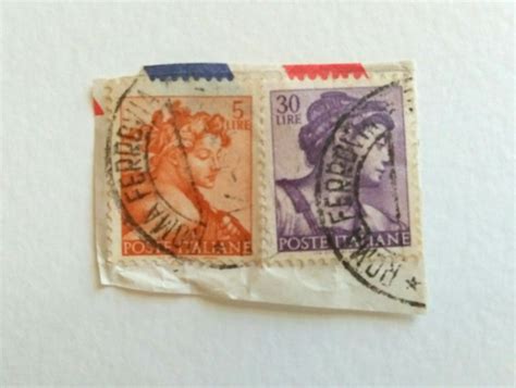 Italy 1961 Michelangelo 5 And 30 Lire Poste Italiane Stamp Used