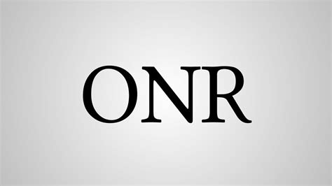 What Does Onr Stand For Youtube