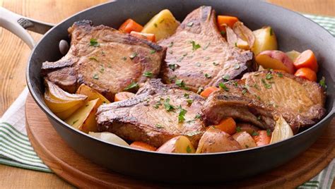 They tasted fine and we'll probably make them again. Pork Chop Skillet Dinner recipe from Betty Crocker