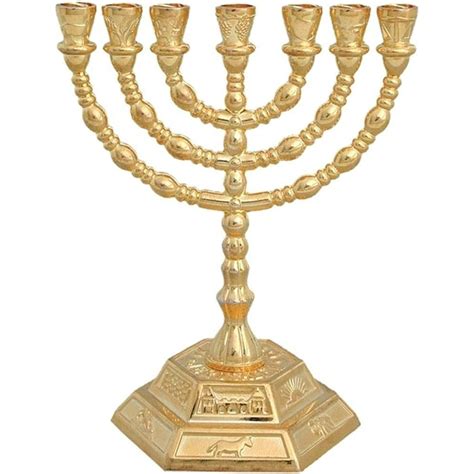 Jewish Candle Sticks Menorah 7 Branches 12 Tribes Of Israel Menorah