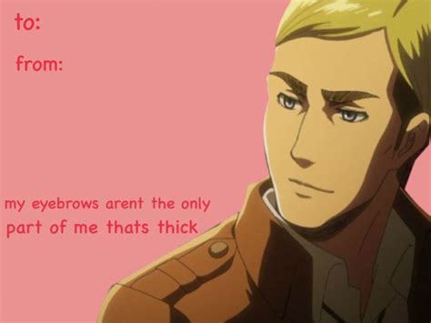 Pin By 𝐴𝑛𝑔𝑒𝑙𝑖𝑛𝑎 On Memes Snk Valentines Anime Anime Pick Up Lines