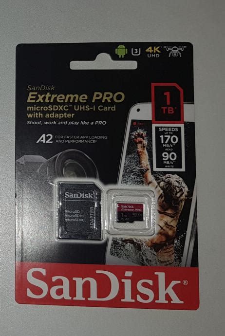 Sandisk Extreme Pro 1tb U3 A2 170mbs Read 90mbs Write