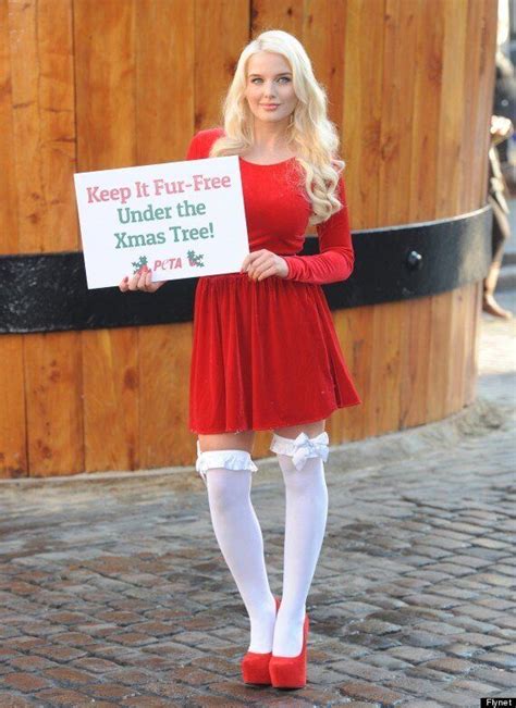 Helen Flanagan Braves The Cold In Sexy Christmas Outfit For Petas