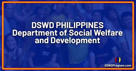 what is dswd philippines department of social welfare and development dswd program