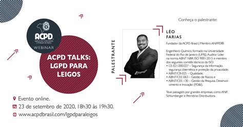 Faz mais ou menos três anos que eu estudo à fundo sobre economia. ACPD Talks: LGPD para Leigos - Sympla