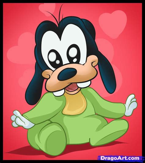 How To Draw Baby Goofy Step By Step Disney Characters