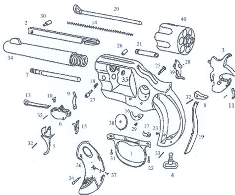 Colt Double Action Revolver Exploded View Parts List Pg Assembly My