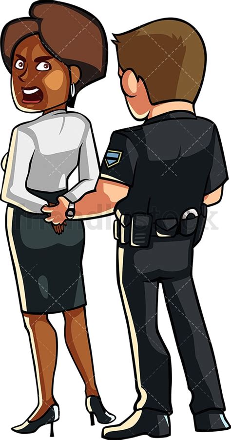 Woman Being Arrested Clipart