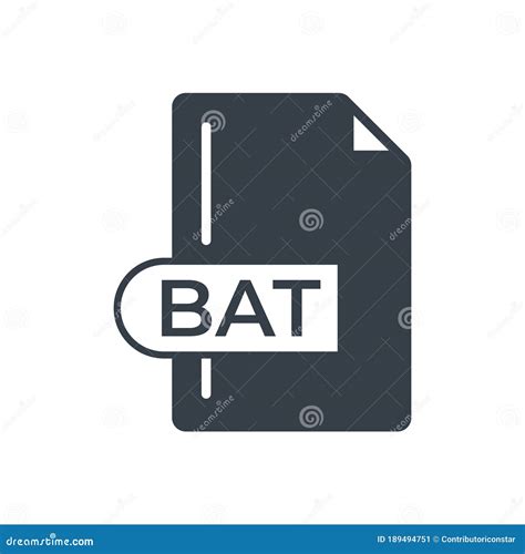 Bat File Format Icon Batch File Format Extension Filled Icon Stock