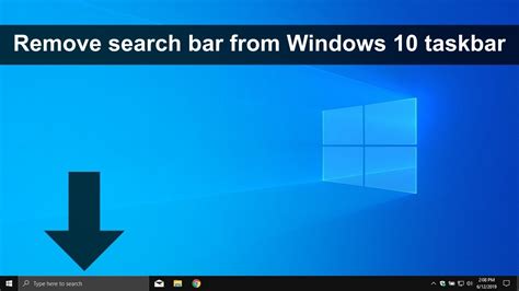 How To Remove Search Bar From Taskbar In Windows 10