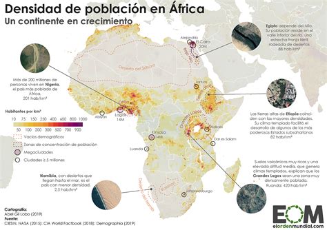 La Densidad De Población De África Mapas De El Orden Mundial Eom