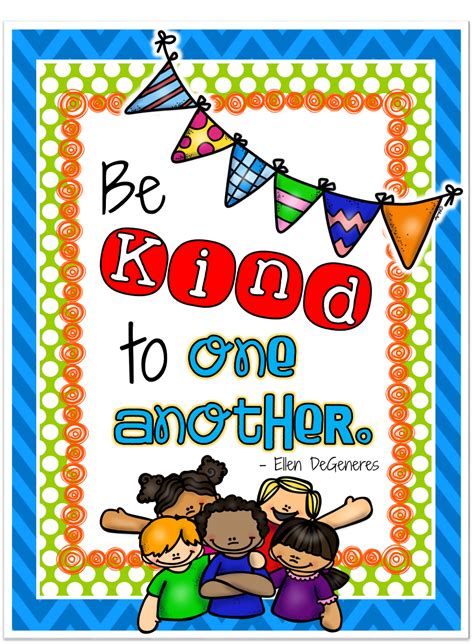 Be Kind To One Another Freebie Poster Classroom