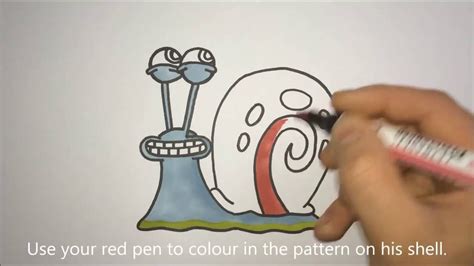 How To Draw Gary The Snail From Spongebob Step By Step