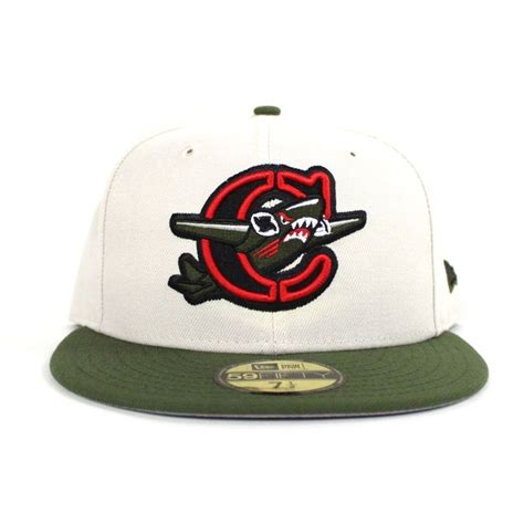 Capital City Bombers New Era 59fifty Fitted Hat Stone Olive Red Gray