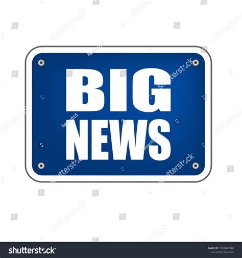 Big News Signstickerlabelroad Sign Stock Vector Royalty Free