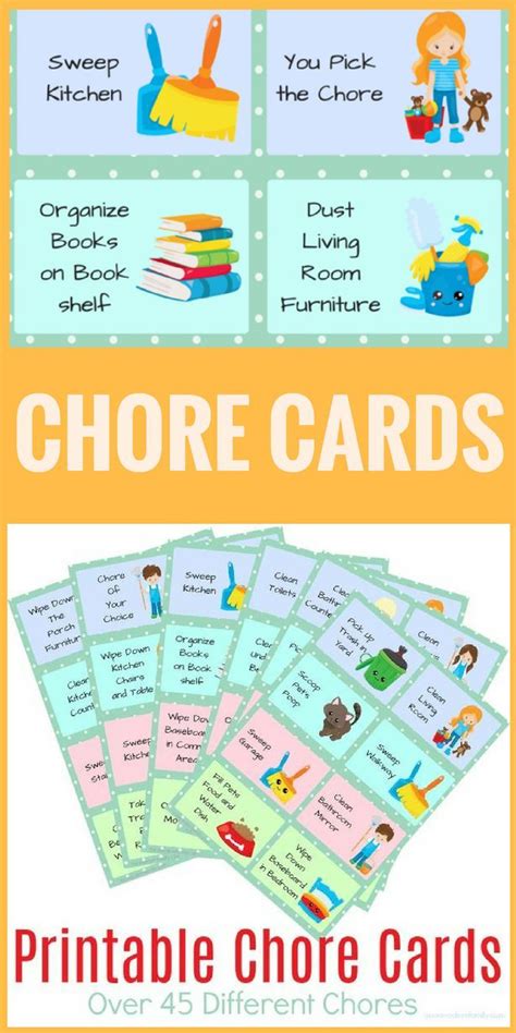 Printable Chore Cards Printable Chore Cards Chore Cards Chores For Kids