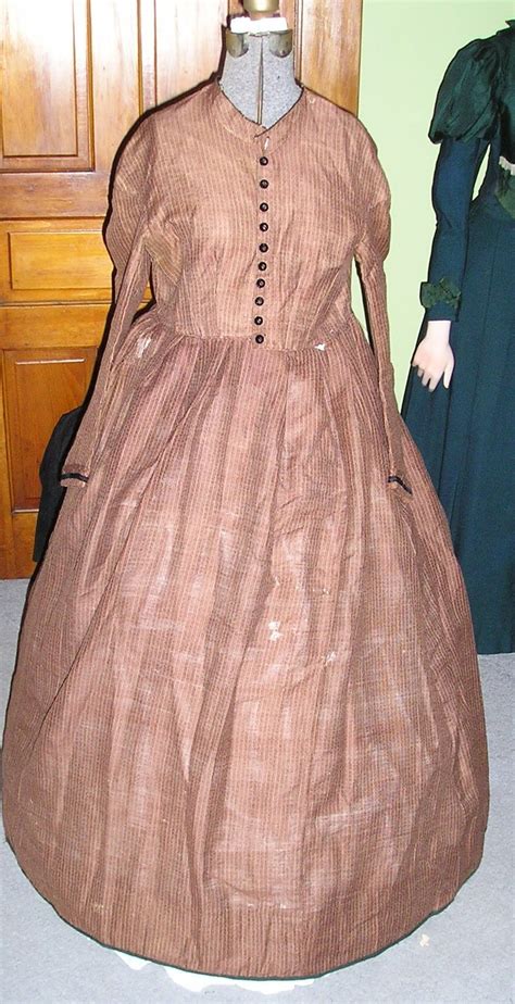 An antique original 1860 dress that has recently been found at a new england estate sale. All The Pretty Dresses: Mid 1860's Brown Dress
